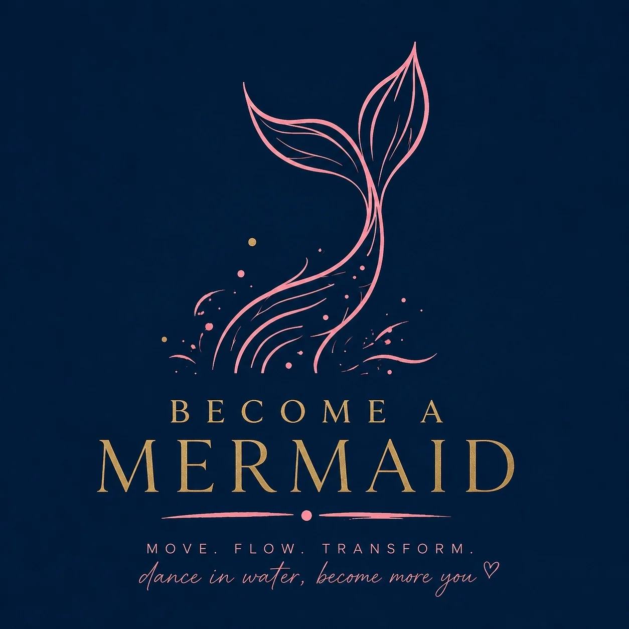 Become a Mermaid — Move. Flow. Transform. — original brand logo
