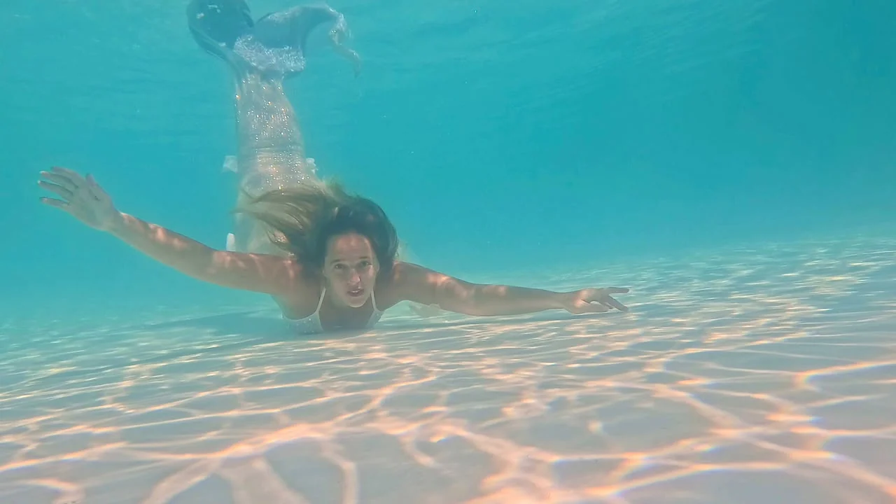 Mermaid movement beneath the surface